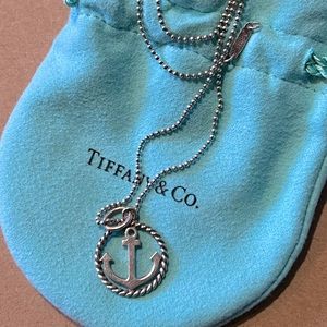 Retired Tiffany & Co. Rope Twist Anchor pendant AND chain.